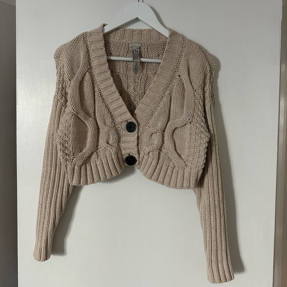 Pull & bear cropped knit cardigan